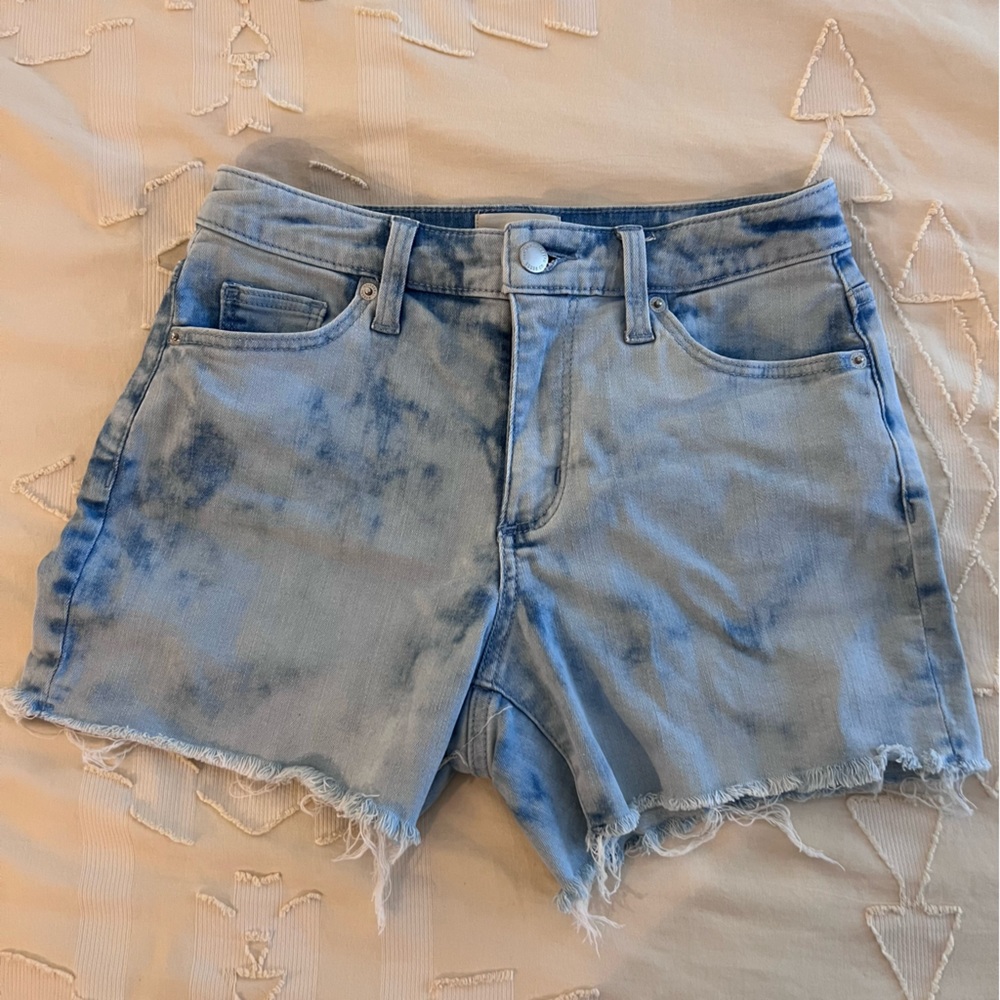Universal Thread Goods Co. high rise mid 0/25R tie-dye blue